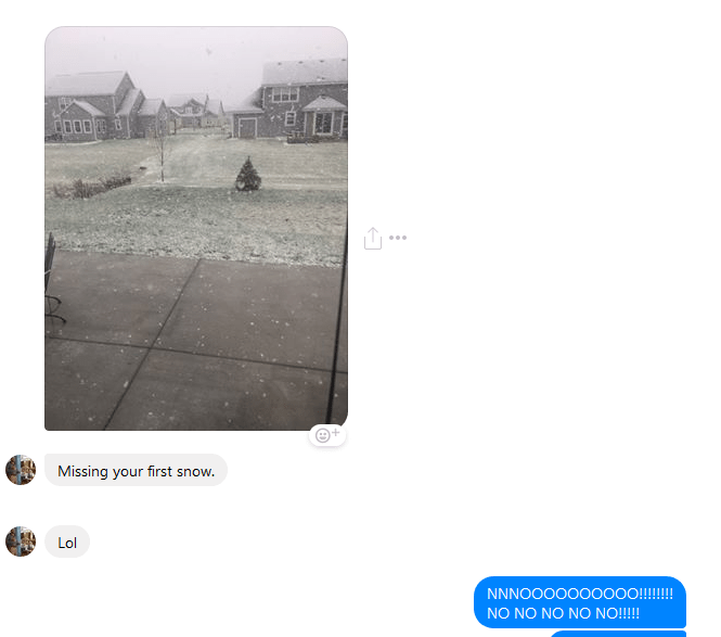 missing my first snow